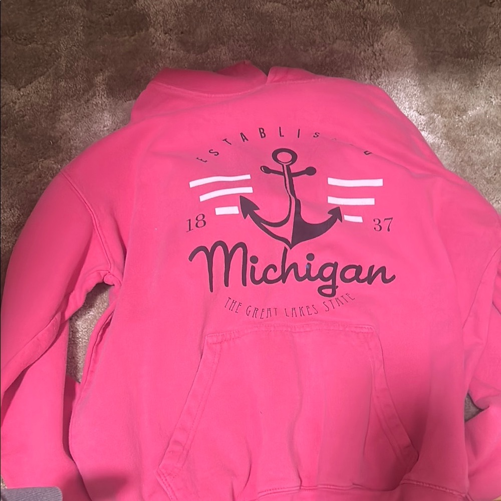 Pink Michigan Anchor Sweatshirt